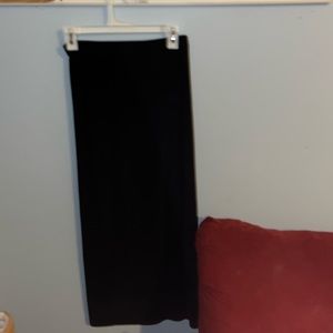 Long black tight fitted skirt